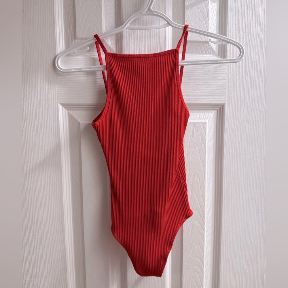 WILFRED red backless bodysuit